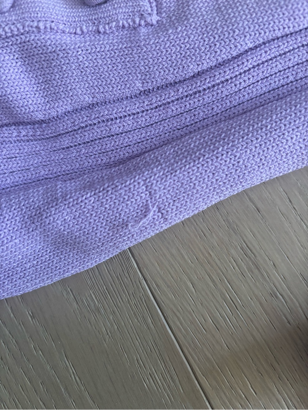 SUNCOO Lilac Ribbed Button-Front Collared Cardigan - Picture 3 of 3